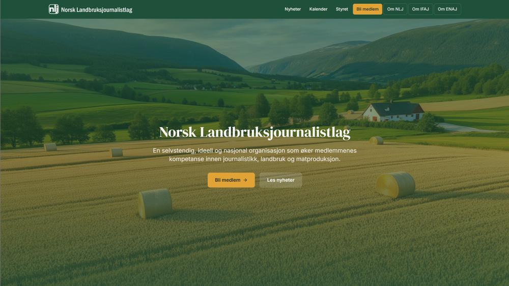 Nye nettsider for Norsk Landbruks­journalistlag